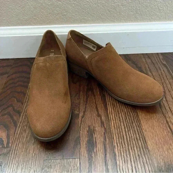 TOMS Women Shaye Brown Suede Low Ankle Loafer Block Heel Bootie 10012472 Size 6 - Picture 9 of 16